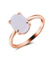 Rose Quartz Silver Rings NSR-2230